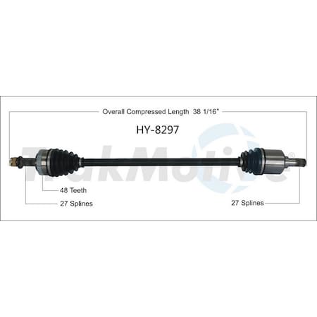 Surtrack Axle Cv Axle Shaft, HY-8297 HY-8297